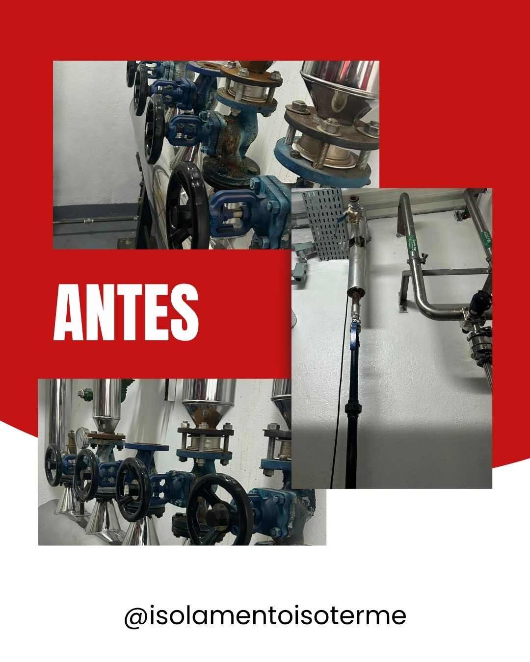 Revestimento em aço inox — detalhe
